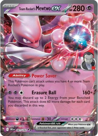 SV Destined Rivals 081/182 Team Rocket's Mewtwo ex (Half Art