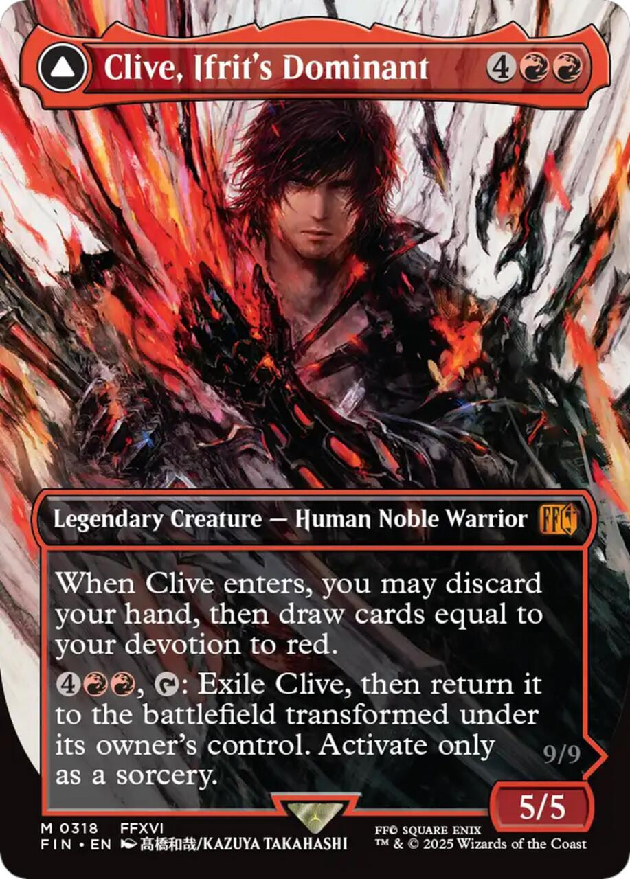 MTG イフリート/Ifrit【Foil】 Clive, Ifrit's Dominant // Ifrit, Warden of Inferno (Borderless