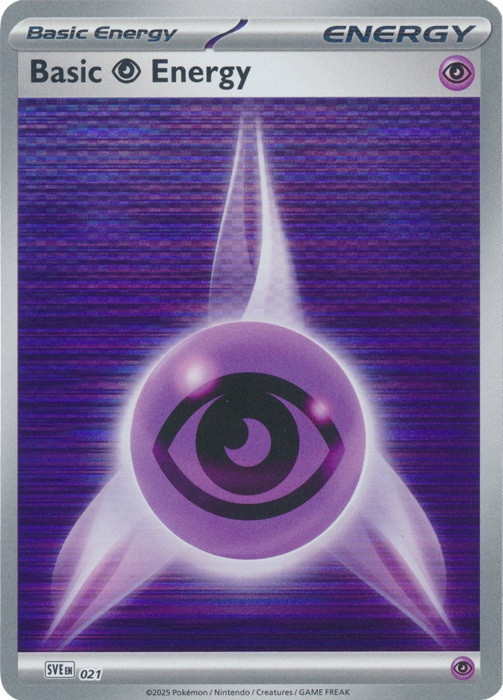 Scarlet & Violet SVE EN21 Basic Psychic Energy (Tinsel Holo