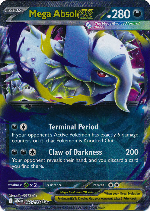 Mega Evolution 086/132 Mega Absol ex (Half Art) | Magic Madhouse