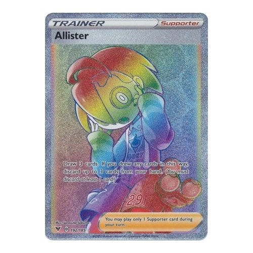 allister pokemon card rainbow Vivid Voltage 192/185 Allistar (Rainbow Rare) 192/185 / Secret Rare Card Type / HP / Stage Allister 192/185 Vivid Voltage Full
