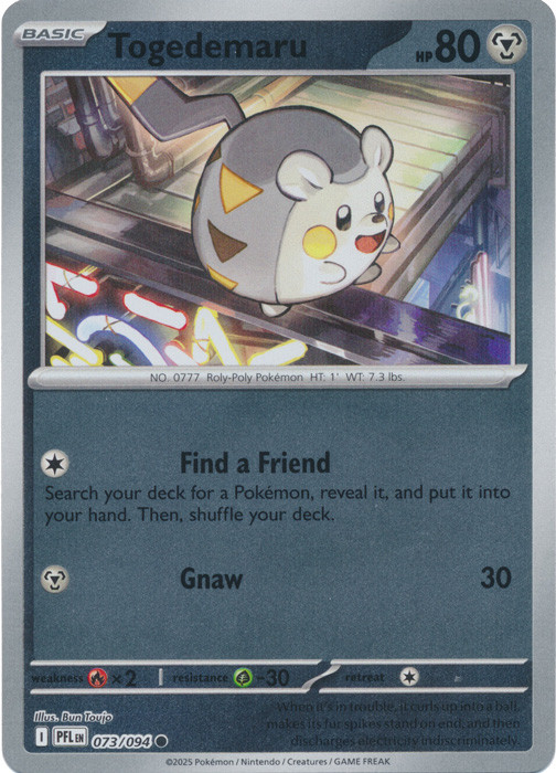 ME Phantasmal Flames 073/094 Togedemaru (Reverse Holo) | Magic Madhouse ME Phantasmal Flames 073/094 Togedemaru (Reverse Holo) | Magic Madhouse
