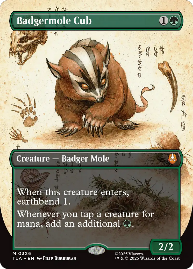 Badgermole Cub クリーチャーカード MTG 英語 Foil Badgermole Cub (Borderless Field Notes Foil) | Magic Madhouse
