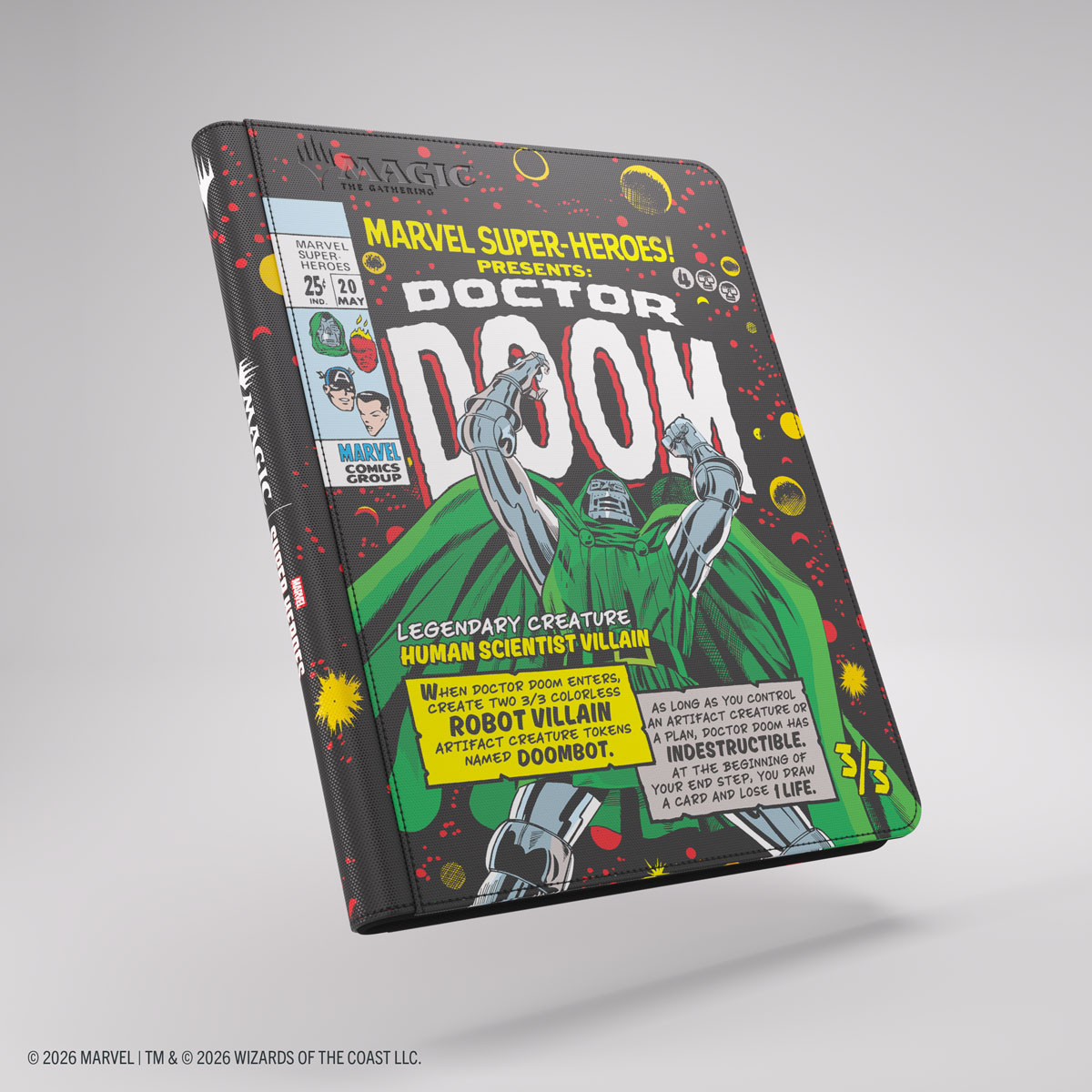 MTG Marvel Super Heroes Zip-Up Album 18-Pocket - Doctor Doom