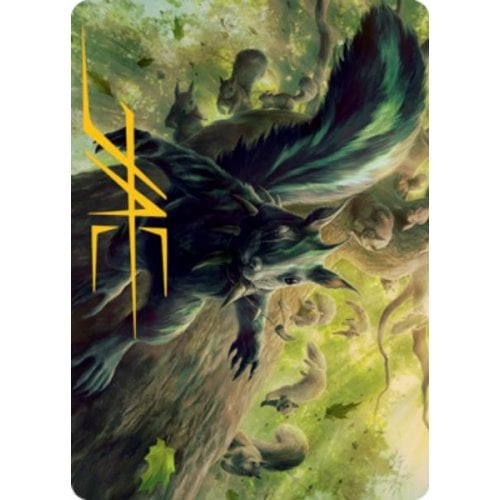 Modern Horizons 2 Art Card: Chatterfang, Squirrel General (#68) (Gold Signature)