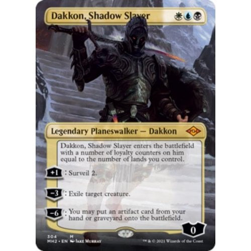 Dakkon, Shadow Slayer (Borderless Art) (foil) | Modern Horizons 2