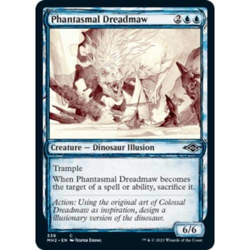 Phantasmal Dreadmaw (Showcase Sketch Frame) (foil) | Modern Horizons 2