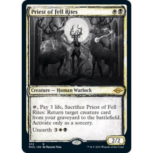 Priest of Fell Rites (Showcase Sketch Frame) (foil)