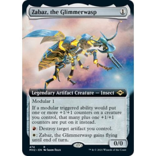 Zabaz, the Glimmerwasp (Extended Art) (foil) | Modern Horizons 2