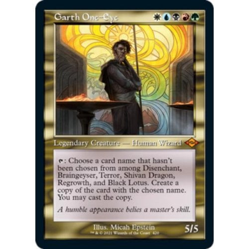Garth One-Eye (Retro Frame) (Etched foil)