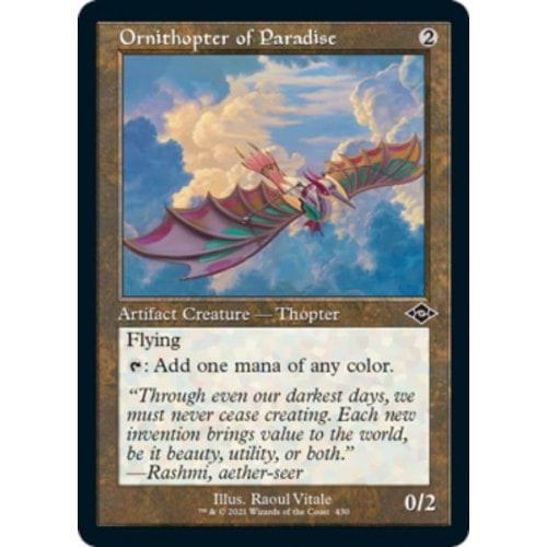 Ornithopter of Paradise (Retro Frame) (Etched foil)