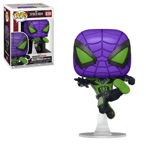 POP! Marvel - Marvel's Spider-Man Miles Morales #839 Miles Morales Purple Reign Suit (Metallic)