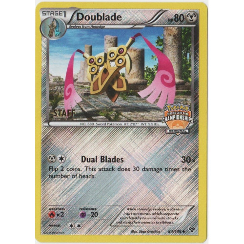 XY Base Set 084/146 Doublade (Regional League Promo STAFF)