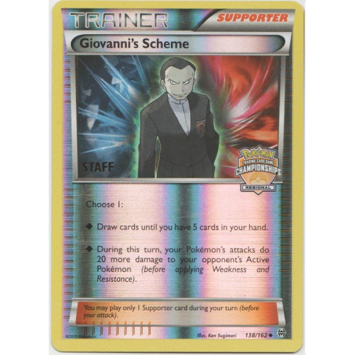 XY Break Through 138/162 Giovanni's Scheme (League Promo STAFF)