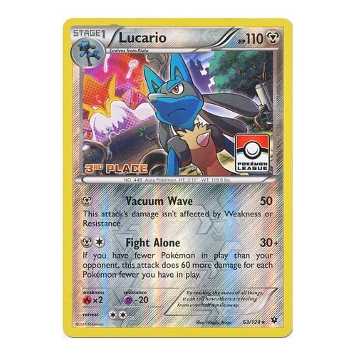 XY Fates Collide 063/114 Lucario (League Promo 3rd Place)