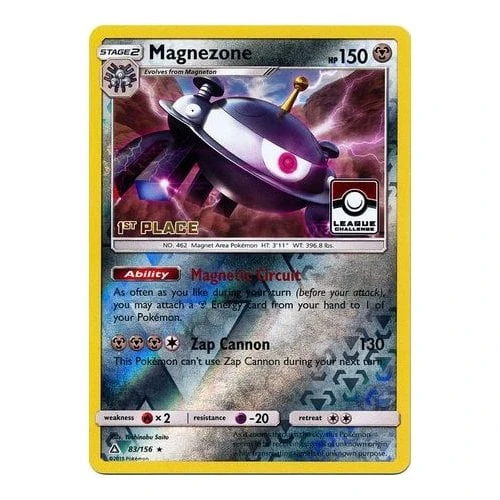 SM Ultra Prism 83/156 Magnezone (League Promo 1st Place)