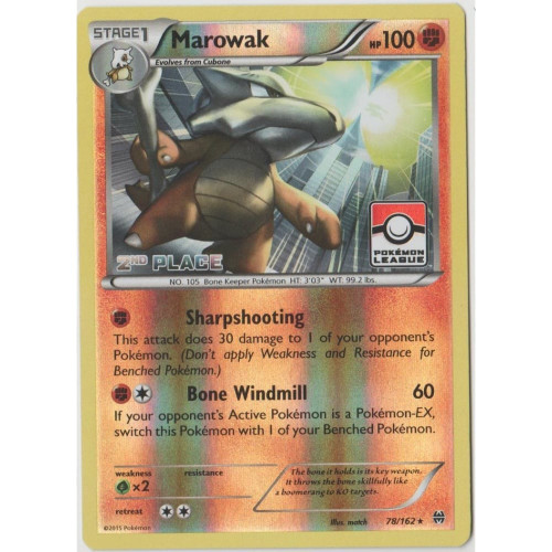 XY Break Through 78/162 Marowak (League Promo 2nd Place)