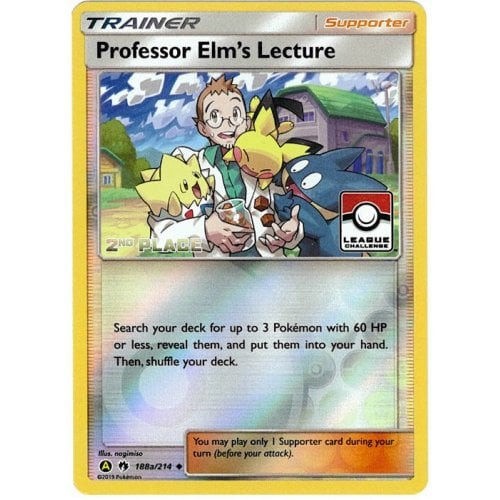 SM Lost Thunder 188a/214 Professor Elm's Lecture (League Promo Alternative Art 2nd Place)