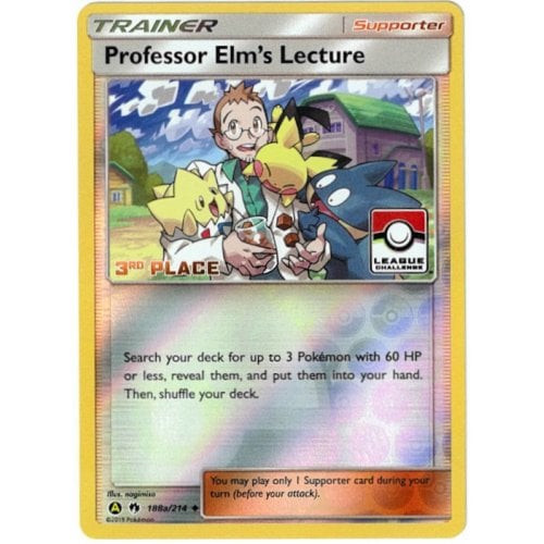 SM Lost Thunder 188a/214 Professor Elm's Lecture (League Promo Alternative Art 3rd Place)