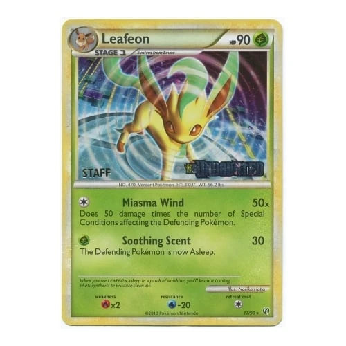 HS Undaunted 17/90 Leafeon (PreRelease Promo STAFF)