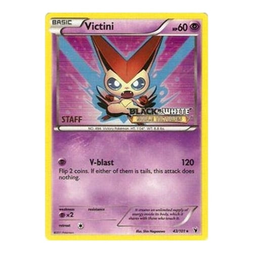 Noble Victories 43/101 Victini (PreRelease Promo STAFF)