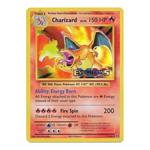 XY Evolutions 011/108 Charizard (Prerelease Stamp)