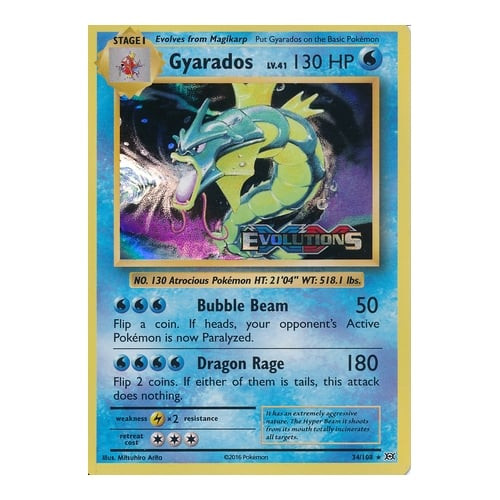 XY Evolutions 34/108 Gyarados (Prerelease Promo)