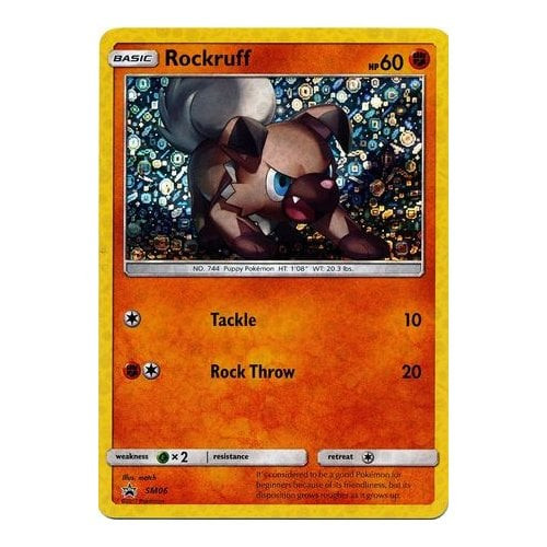 Sun & Moon Promo SM006 Rockruff (Sequin Holo Promo)