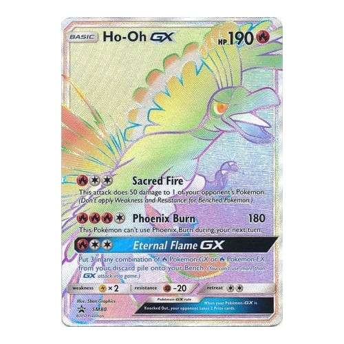 Sun & Moon Promo SM080 Ho-Oh GX (Rainbow Rare)