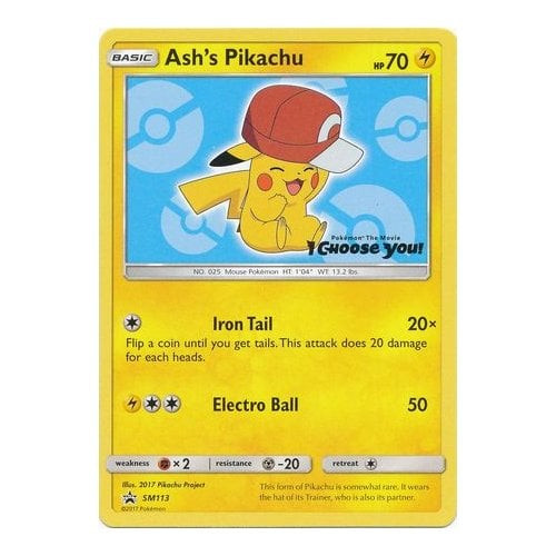 Sun & Moon Promo SM113 Ash's Pikachu (Light Blue) | Magic Madhouse