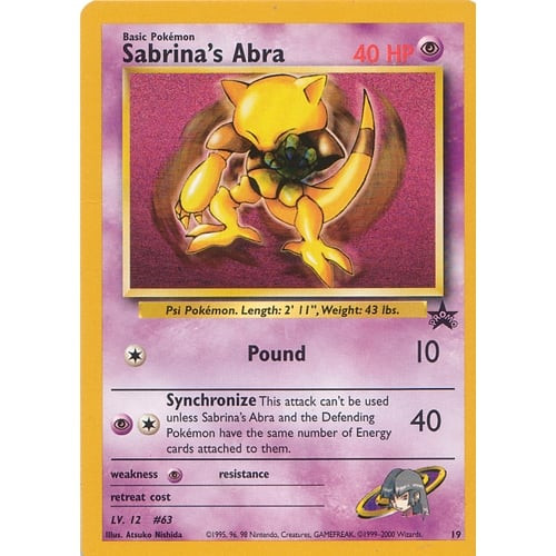 Pokemon Black Star Promo 19 Sabrina's Abra