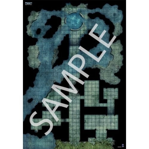 Pathfinder Flip-Mat: Bigger Flooded Dungeon