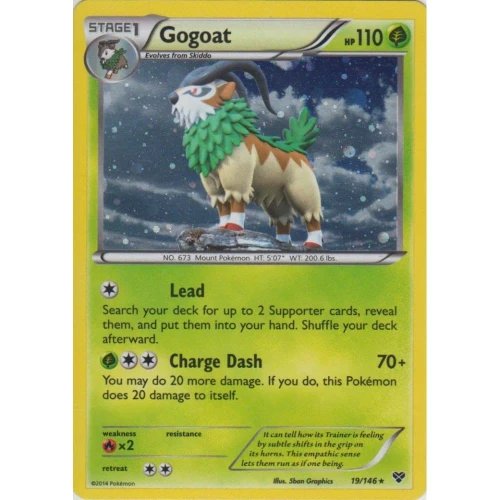 XY Base Set 19/146 Gogoat (Cosmo Holo)