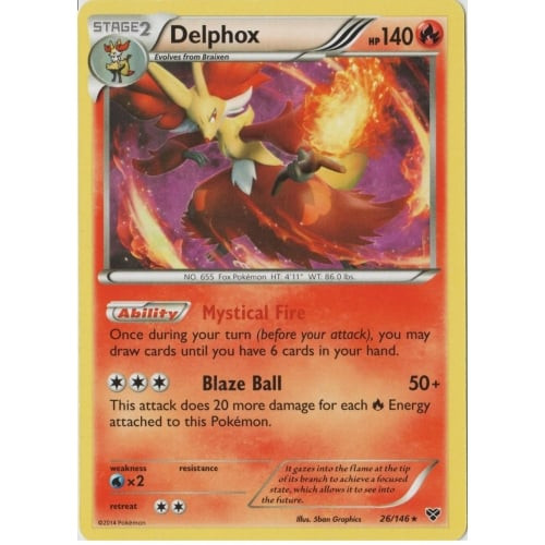 XY Base Set 026/146 Delphox (Non-Holo)