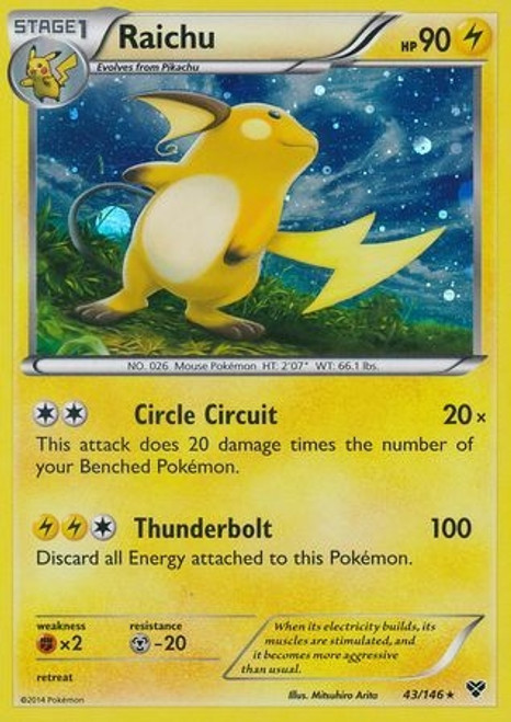 XY Base Set 043/146 Raichu (Cosmo Holo)