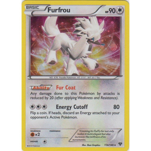 XY Base Set 114/146 Furfrou (Cosmo Holo)