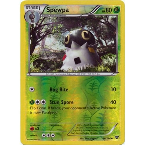 XY Base Set 16/146 Spewpa (Reverse Holo)