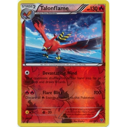 XY Base Set 028/146 Talonflame (Reverse Holo)