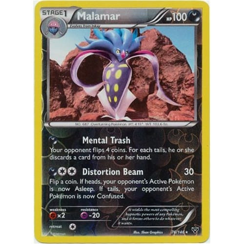 XY Base Set 076/146 Malamar (Reverse Holo)