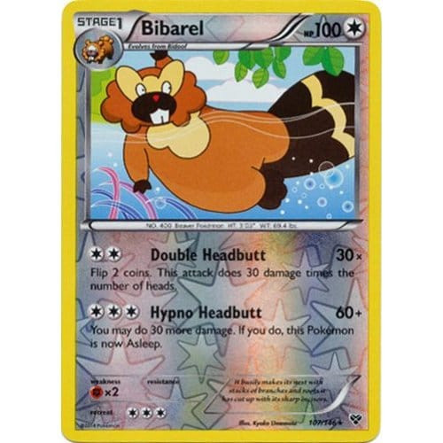 XY Base Set 107/146 Bibarel (Reverse Holo)
