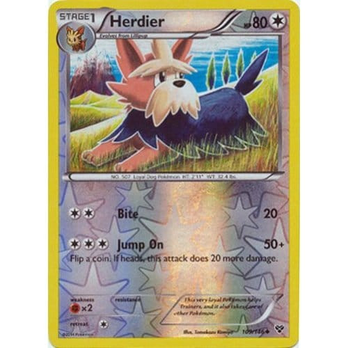 XY Base Set 109/146 Herdier (Reverse Holo)