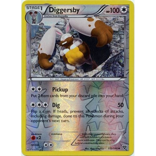 XY Base Set 112/146 Diggersby (Reverse Holo)