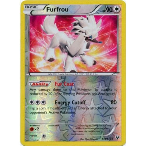 XY Base Set 114/146 Furfrou (Reverse Holo)