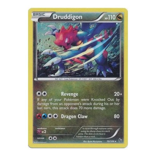 XY Flashfire 70/106 Druddigon (Cosmo Holo)