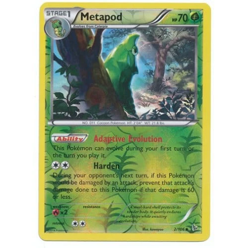 XY Flashfire 2/106 Metapod (Reverse Holo)