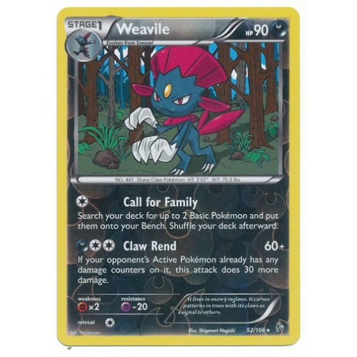 XY Flashfire 52/106 Weavile (Reverse Holo)