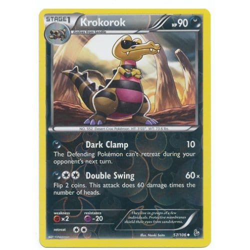 XY Flashfire 57/106 Krokorok (Reverse Holo)