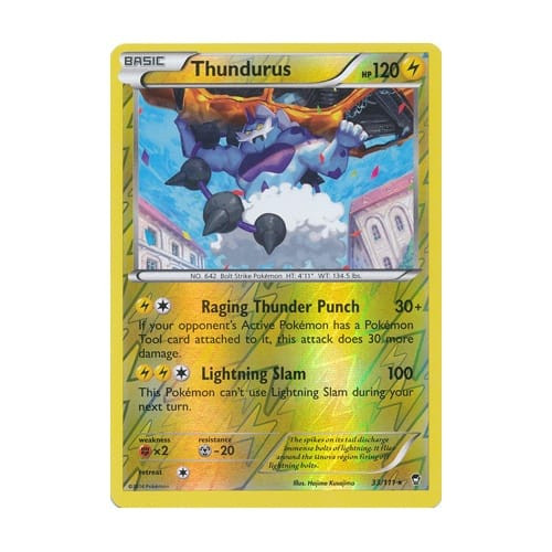 XY Furious Fists 033/111 Thundurus (Reverse Holo)