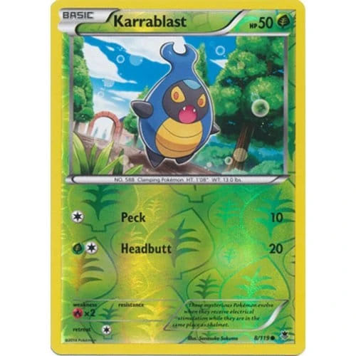 XY Phantom Forces 8/119 Karrablast (Reverse Holo)