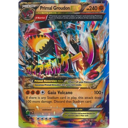 XY Primal Clash 86/160 Primal Groudon EX (Half Art Mega)